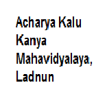 Acharya Kalu Kanya Mahavidyalaya, Ladnun Logo