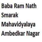 Baba Ram Nath Smarak Mahavidyalaya, Ambedkar Nagar Logo