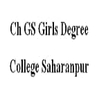 Ch GS Girls Degree College, Saharanpur Logo