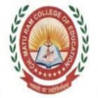 Ch Matu Ram College of Education, Kurukshetra Logo