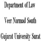 Department of Law, Veer Narmad South Gujarat University, Surat Logo