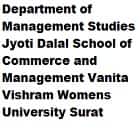 Department of Management Studies, Jyoti Dalal School of Commerce and Management, Vanita Vishram Women's University, Surat Logo