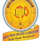 Gold Field College of Education, Kolar Logo