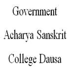Government Acharya Sanskrit College, Dausa Logo
