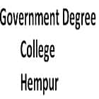 Government Degree College, Hempur Logo