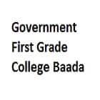 Government First Grade College, Baada Logo