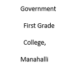 Government First Grade College, Manahalli Logo