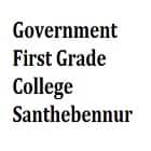 Government First Grade College, Santhebennur Logo