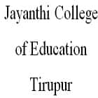 Jayanthi College of Education, Tirupur Logo