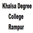 Khalsa Degree College, Rampur Logo