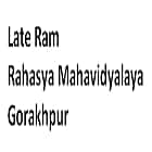 Late Ram Rahasya Mahavidyalaya, Gorakhpur Logo