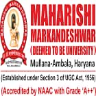 Maharishi Markandeshwar Deemed to be University Online Learning Logo