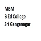 MBM B Ed College, Sri Ganganagar Logo