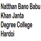 Natthan Bano Babu Khan Janta Degree College, Hardoi Logo