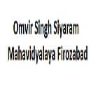 Omvir Singh Siyaram Mahavidyalaya, Firozabad Logo
