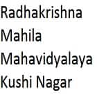 Radhakrishna Mahila Mahavidyalaya, Kushi Nagar Logo