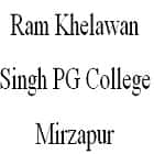 Ram Khelawan Singh PG College, Mirzapur Logo
