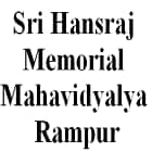 Sri Hansraj Memorial Mahavidyalya, Rampur Logo