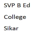 SVP B Ed College, Sikar Logo