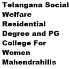 Telangana Social Welfare Residential Degree and PG College For Women, Mahendrahills Logo