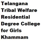 Telangana Tribal Welfare Residential Degree College for Girls, Khammam Logo