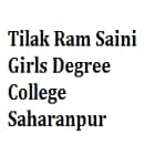 Tilak Ram Saini Girls Degree College, Saharanpur Logo