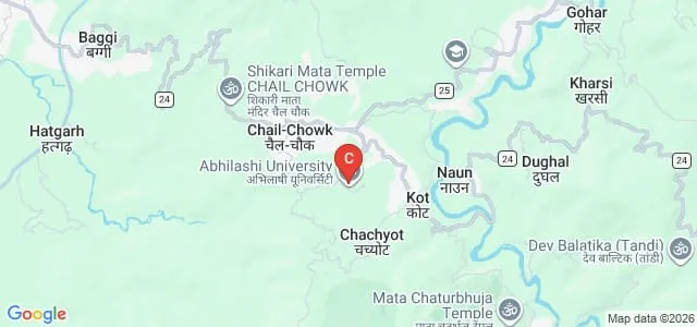 Abhilashi University, Mandi Map