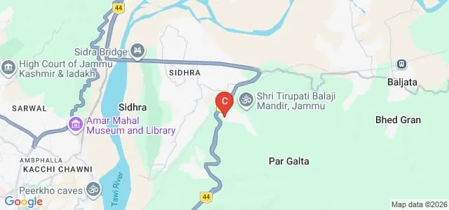 Acharya Shri Chander College of Medical Sciences, Sidhra Map