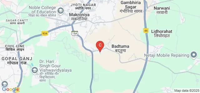 Government College, Makroniya Bujurg, Sagar Map