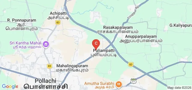 PA College of Education, Pollachi Map