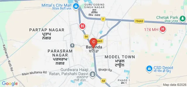 Mata Maiserkhana College of Education for Girls, Bathinda Map