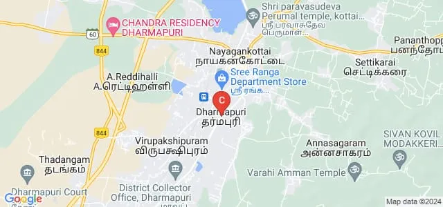 Periyar University, Post Graduate Extension Centre, Dharmapuri Map