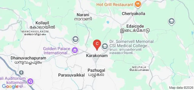 Dr Somervell Memorial CSI Medical College and Hospital, Karakonam Map