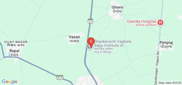 Shankersinh Vaghela Bapu Institute of Pharmacy, Vasan Map