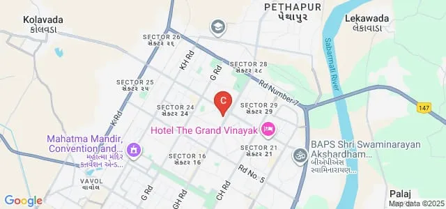 SK Patel Institute of Management and Computer Studies, Gandhinagar Map