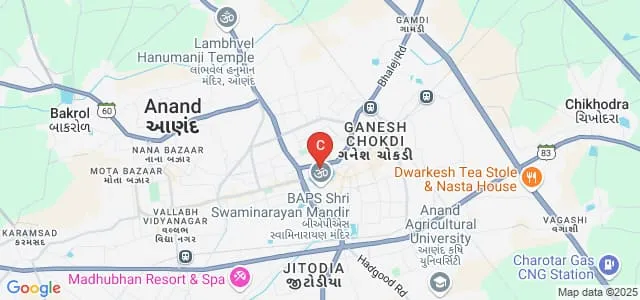 Smt Kamlaben P Patel College of Home Science, Anand Map