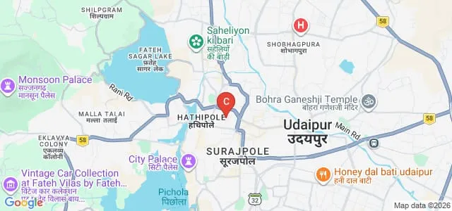 Rabindra Nath Tagore Medical College, Udaipur Map