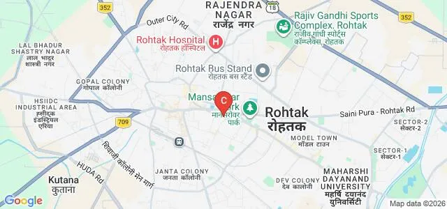 Government College for Women, Rohtak Map
