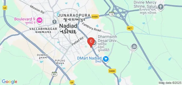 MS Bhagat and CS Sonawala Law College, Nadiad Map