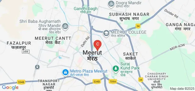 Raghunath Girl's Post Graduate College, Meerut Map
