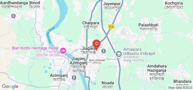 Rani Dhanya Kumari College, Ranaghat Map