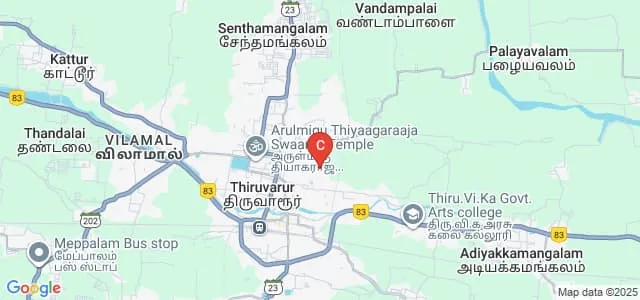 Rabiammal Ahamed Maideen College for Women, Thiruvarur Map