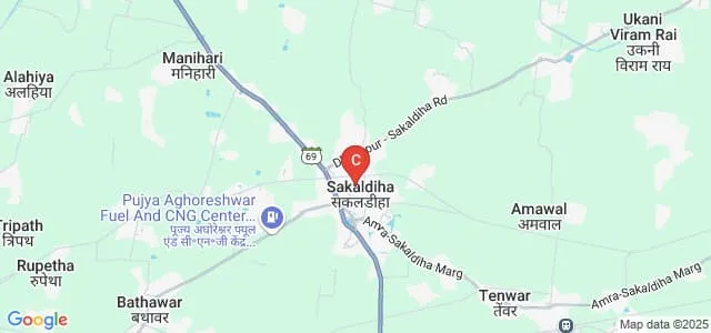 Sakaldiha PG College, Chandauli Map