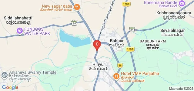 Vani Sakkare Government First Grade College, Hiriyur Map