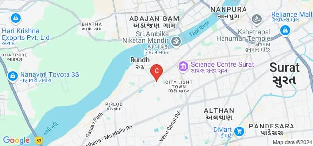 CK Pithawalla Institute of Management, Surat Map