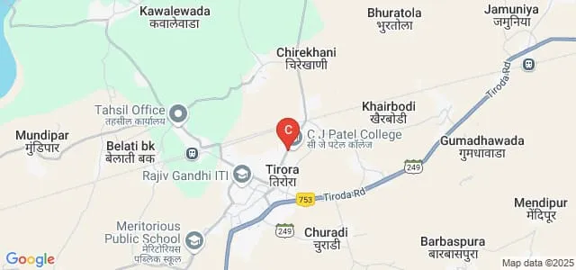 Ishwari Amma Mahavidhyalaya, Tirora Map