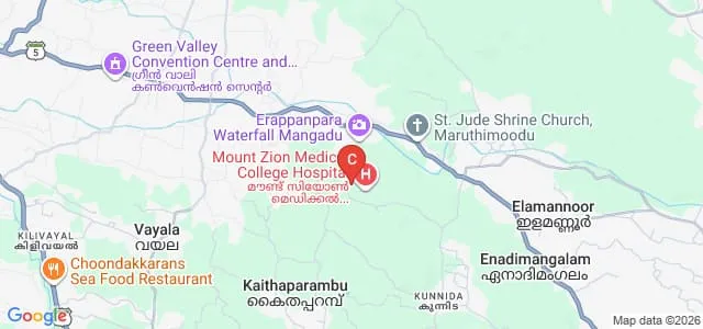 Mount Zion Medical College Hospital, Ezhamkulam Map