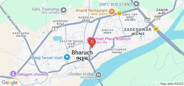 Mahamandleshwar Shri Krishnandji Law College, Bharuch Map