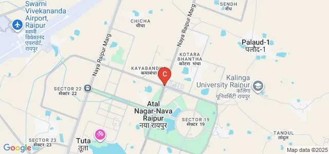 Ravi Shankar Institute of Nursing, Raipur Map