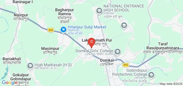 Domkal Sabkat Mandal PTTI D Ed Educational Institute, Murshidabad Map